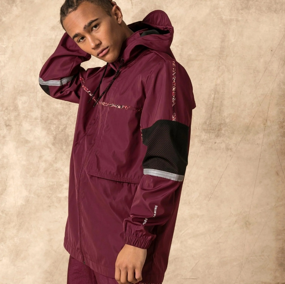 Puma x Les Benjamins Mens Windbreaker SZ.L Burgundy